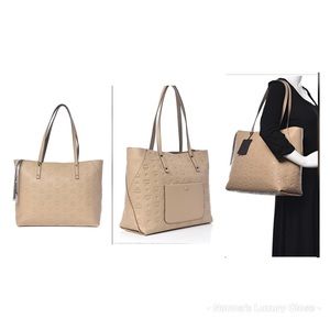 MCM Calfskin Ottomar Monogram Klara Top ZIP Tote
